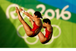 womesn synchro diving Rio 2016