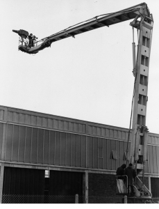 Trying out a hoist at KA - 2