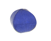 A blue ball on a white background

Description automatically generated