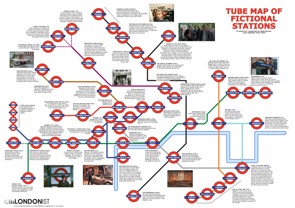fictional tube map